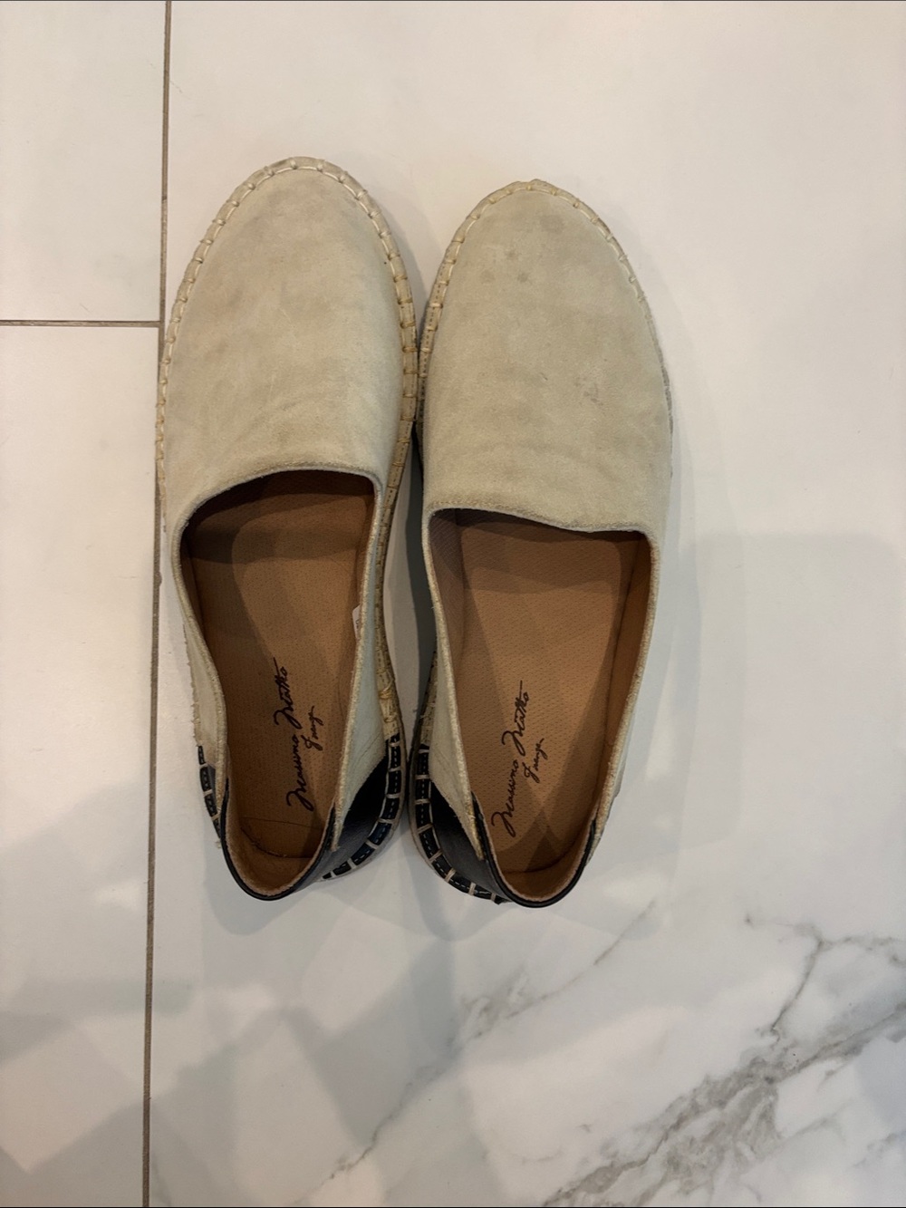 Massimo Matteo Cream Suede Slip-On Loafers